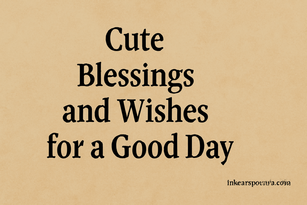 Cute Blessings and Wishes for a Good Day