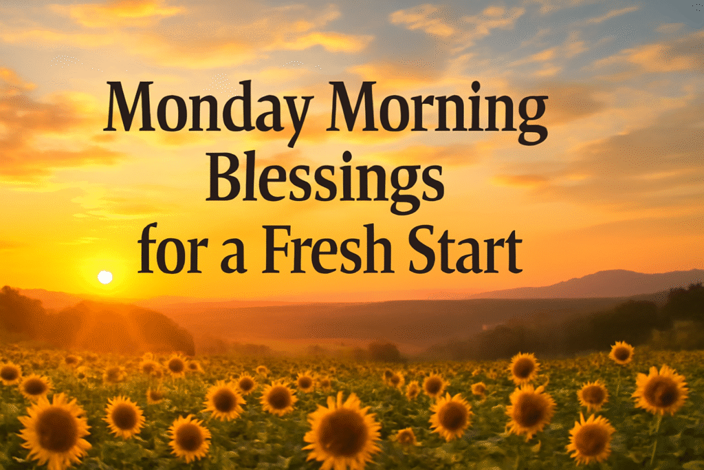 Monday Morning Blessings for a Fresh Start
